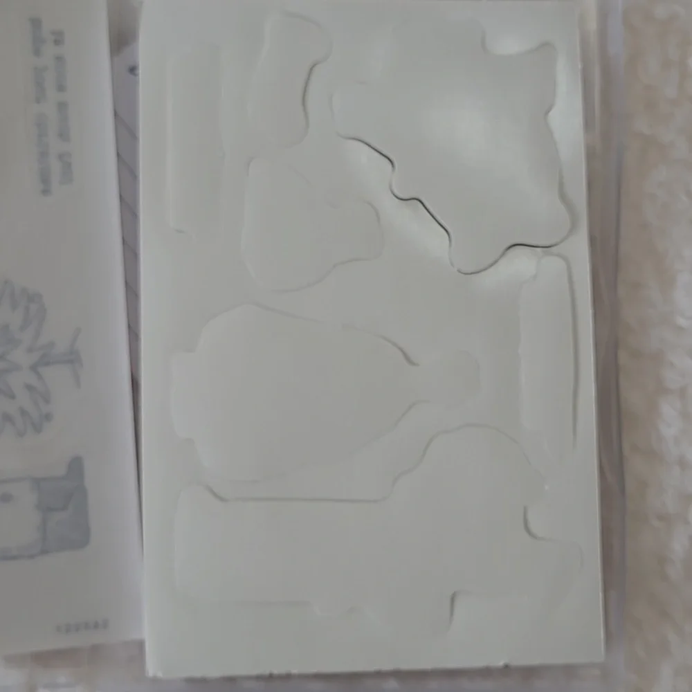 NEW Stampin' Up! Snow Much Fun Snowman Snowball Retired Holiday Stamp Set 7 Pc